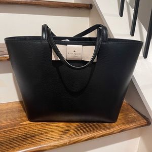 Black Kate Spade Tote with Bow Accent